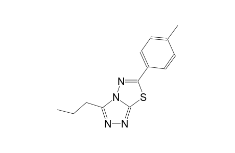 [1,2,4]triazolo[3,4-b][1,3,4]thiadiazole, 6-(4-methylphenyl)-3-propyl-
