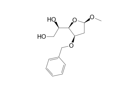 Methyl 3-O-Benzyl-2-deoxy-.alpha.,D-arabinohexofuranoside