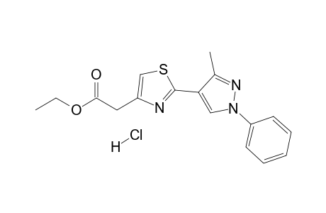 Ethyl 2-[4-(1-Phenyl-3-methylpyrazolyl)]-4-thiazolylacetate Hydrochloride