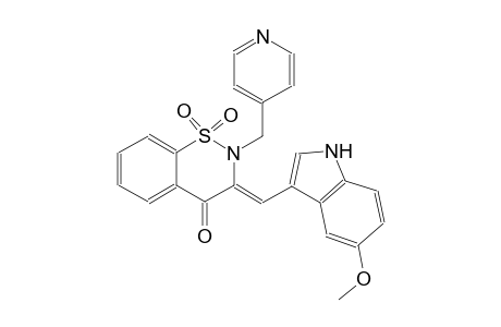 4H-1,2-benzothiazin-4-one, 2,3-dihydro-3-[(5-methoxy-1H-indol-3-yl)methylene]-2-(4-pyridinylmethyl)-, 1,1-dioxide, (3Z)-