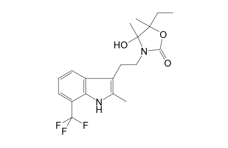 5-Ethyl-4-hydroxy-4,5-dimethyl-3-{2-[2-methyl-7-(trifluoromethyl)-1H-indol-3-yl]ethyl}-1,3-oxazolidin-2-one