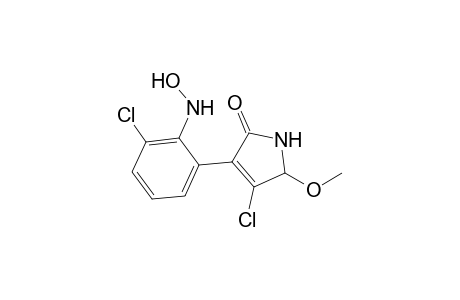 3-Chloranyl-4-[3-chloranyl-2-(oxidanylamino)phenyl]-2-methoxy-1,2-dihydropyrrol-5-one