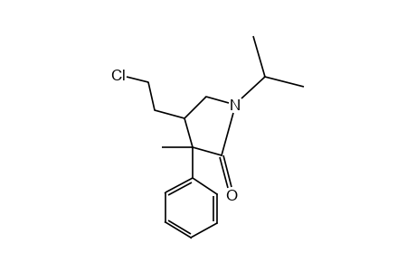 2-PYRROLIDINONE, 4-/2-CHLOROETHYL/-1- ISOPROPYL-3-METHYL-3-PHENYL-,