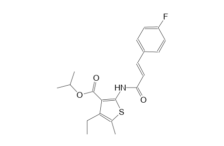 isopropyl 4-ethyl-2-{[(2E)-3-(4-fluorophenyl)-2-propenoyl]amino}-5-methyl-3-thiophenecarboxylate