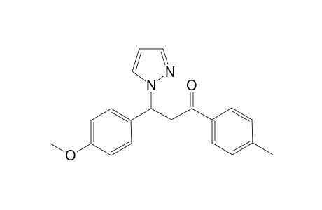 3-(4-methoxyphenyl)-3-(1H-pyrazolyl-1-yl)-1-(p-methylphenyl)propan-1-one