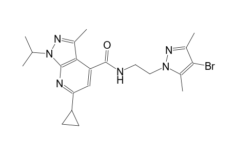 N-[2-(4-bromo-3,5-dimethyl-1H-pyrazol-1-yl)ethyl]-6-cyclopropyl-1-isopropyl-3-methyl-1H-pyrazolo[3,4-b]pyridine-4-carboxamide