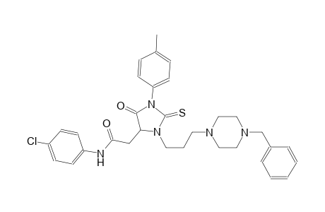 2-[3-[3-(4-benzyl-1-piperazinyl)propyl]-1-(4-methylphenyl)-5-oxo-2-thioxo-4-imidazolidinyl]-N-(4-chlorophenyl)acetamide