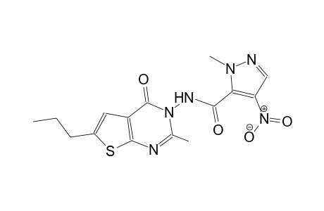 1-methyl-N-(2-methyl-4-oxo-6-propylthieno[2,3-d]pyrimidin-3(4H)-yl)-4-nitro-1H-pyrazole-5-carboxamide