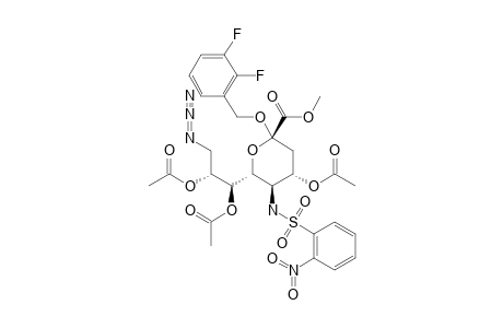 METHYL_((2,3-DIFLUOROBENZYL)-5-(ORTHO-NITROSULFONAMIDO)-4,7,8-TRI-O-ACETYL-9-AZIDO-3,5,9-TRIDEOXY-D-GLYCERO-ALPHA-D-GALACTO-2-NONULO