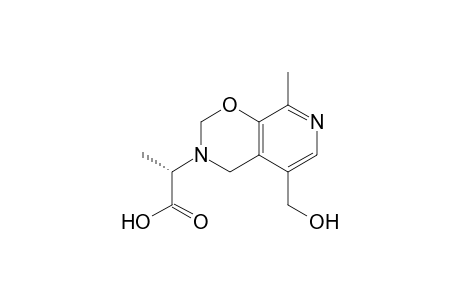2H-Pyrido[4,3-e]-1,3-oxazine-3(4H)-acetic acid, 5-(hydroxymethyl)-.alpha.,8-dimethyl-, (S)-