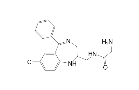 2-Amino-N-[(7-chloro-5-phenyl-2,3-dihydro-1H-1,4-benzodiazepin-2-yl)methyl]acetamide