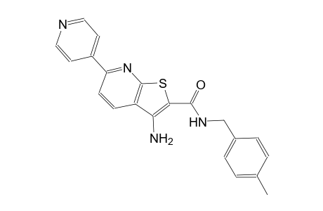 thieno[2,3-b]pyridine-2-carboxamide, 3-amino-N-[(4-methylphenyl)methyl]-6-(4-pyridinyl)-