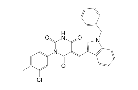 (5E)-5-[(1-benzyl-1H-indol-3-yl)methylene]-1-(3-chloro-4-methylphenyl)-2,4,6(1H,3H,5H)-pyrimidinetrione