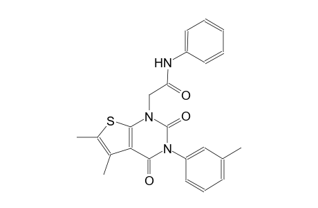 2-(5,6-dimethyl-3-(3-methylphenyl)-2,4-dioxo-3,4-dihydrothieno[2,3-d]pyrimidin-1(2H)-yl)-N-phenylacetamide
