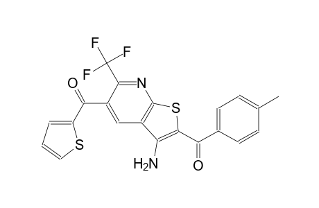 (3-amino-2-(4-methylbenzoyl)-6-(trifluoromethyl)thieno[2,3-b]pyridin-5-yl)(thiophen-2-yl)methanone