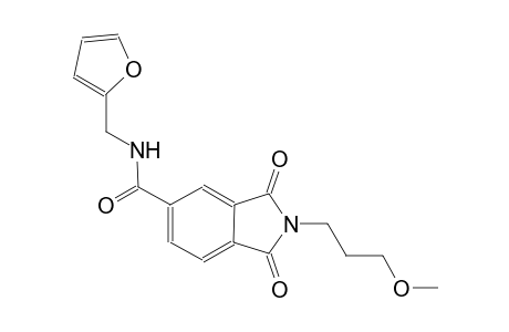 N-(2-furylmethyl)-2-(3-methoxypropyl)-1,3-dioxo-5-isoindolinecarboxamide