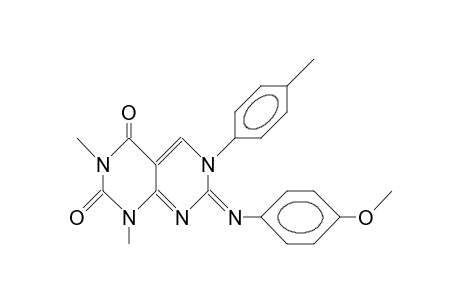7-(4-Methoxy-phenyl)imino-1,3-dimethyl-6-(4-tolyl)-2,4-dioxo-1,2,3,4,6,7-hexahydro-pyrimido(4,5-D)pyrimidine