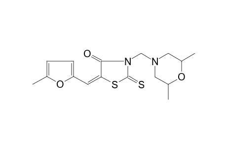 2-Thioxothiazolidin-4-one, 3-(2,6-dimethylmorpholin-4-ylmethyl)-5-(5-methylfuran-2-ylmethylene)-