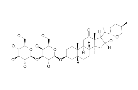 (25-R)-3-BETA-[(O-BETA-GLUCOPYRANOSYL-(1->3)-BETA-D-GALACTOPYRANOSYL)-OXY]-5-BETA-SPIROSTAN-12-ONE