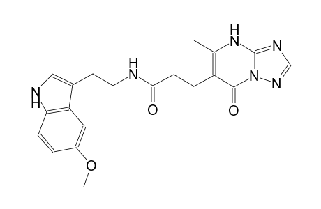 [1,2,4]triazolo[1,5-a]pyrimidine-6-propanamide, 4,7-dihydro-N-[2-(5-methoxy-1H-indol-3-yl)ethyl]-5-methyl-7-oxo-
