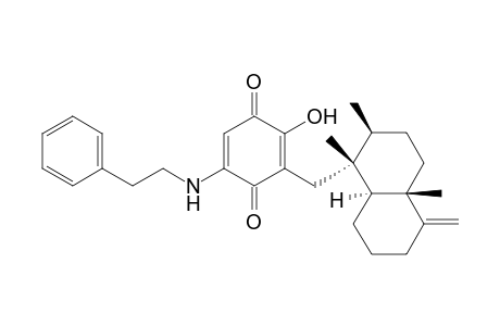 2,5-Cyclohexadiene-1,4-dione, 3-[(decahydro-1,2,4a-trimethyl-5-methylene-1-naphthalenyl)methyl]-2-hydroxy-5-[(2-phenylethyl)amino]-, [1R-(1.alpha.,2.beta.,4a.beta.,8a.alpha.)]-