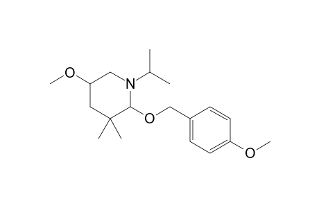 2-(4-Methoxybenzyloxy)-3,3-dimethyl-1-isopropyl-5-methoxypiperidine