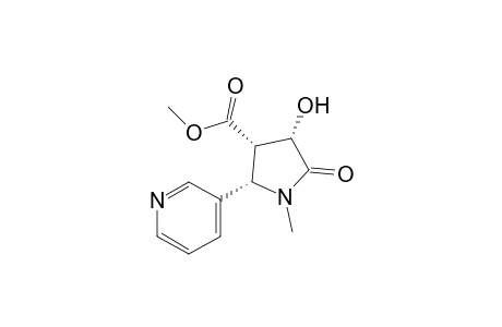 Methyl[3RS-(2.alpha.,3.alpha.,4.alpha.)]-4-hydroxy-1-methyl-5-oxo-2-(3'-pyridinyl)-pyrrolidine-3-carboxylate