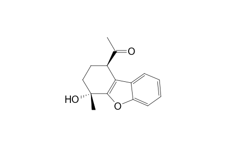 Ethanone, 1-(1,2,3,4-tetrahydro-4-hydroxy-4-methyl-1-dibenzofuranyl)-, cis-
