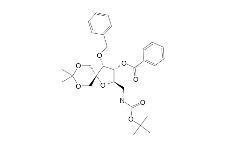 2,5-ANHYDRO-3-O-BENZOYL-4-O-BENZYL-1-[(TERT.-BUTOXYCARBONYL)-AMINO]-1-DEOXY-5-C-HYDROXYMETHYL-6,5-(C-HYDROXYMETHYL)-DI-O-ISOPROPYLIDENE-D-ALLITOL