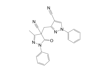 4-Cyano-1-( 4'-cyano-1'-phenylpyrazol-3'-ylmethyl)-3-methyl-1-phenyl-4H-pyrazol-5(1H)-one