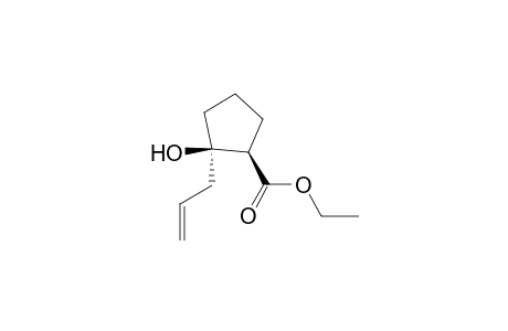 Ethyl (1R*,2R*)-2-allyl-2-hydroxycyclopentane-1-carboxylate