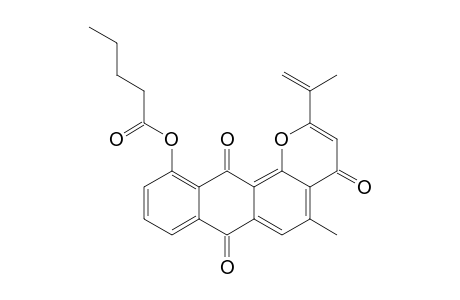5-METHYL-4,7,12-TRIOXO-2-(PROP-1-EN-2-YL)-7,12-DIHYDRO-4H-NAPHTHO-[2,3-H]-CHROMEN-11-YL-PENTANOATE
