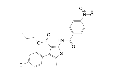 propyl 4-(4-chlorophenyl)-5-methyl-2-[(4-nitrobenzoyl)amino]-3-thiophenecarboxylate