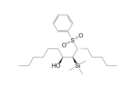 (7S*,8S*,9R*)-9-(Phenylsulfonyl)-8-(trimethylsilyl)tetradecan-7-ol