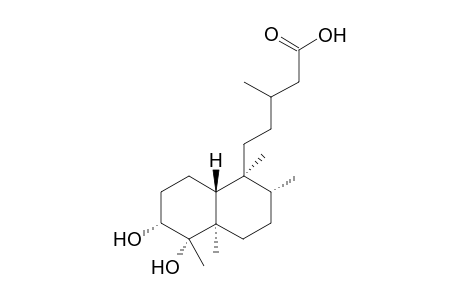 3a,4a-dihydroxyclerodan-15-oic acid