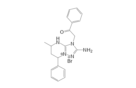 2-Amino-5-methyl-3-(2-oxo-2-phenylethyl)-7-phenyl-4,5,6,7-tetrahydro-3H-[1,2,4]triazolo[1,5-a]pyrimidin-8-ium bromide