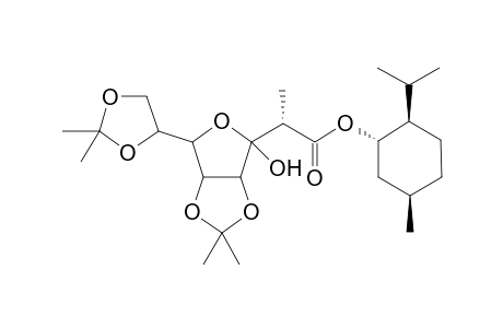(1S,2R,5R)-5-methyl-2-(propan-2-yl)cyclohexyl (2S)-2-[6-(2,2-dimethyl-1,3-dioxolan-4-yl)-4-hydroxy-2,2-dimethyl-tetrahydro-2H-furo[3,4-d][1,3]dioxol-4-yl]propanoate