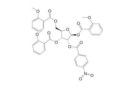 2-p-Nitrobenzoyl-1,3,5-tri-o-anisoyl-.beta.-D-ribofuranose