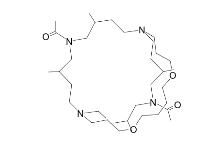 1-(19-acetyl-17,21,26,30-tetramethyl-5,10-dioxa-1,14,19,28-tetrazabicyclo[12.9.9]dotriacontan-28-yl)ethanone