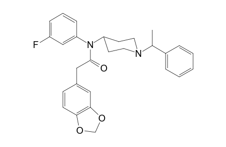 2-(1,3-benzodioxol-5-yl)-N-3-fluorophenyl-N-[1-(1-phenylethyl)piperidin-4-yl]acetamide