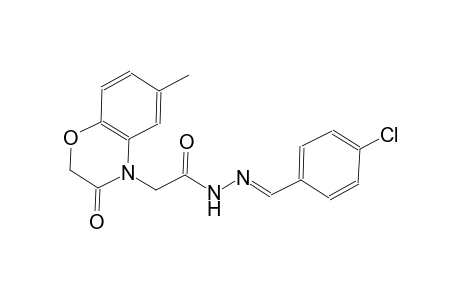 N'-[(E)-(4-chlorophenyl)methylidene]-2-(6-methyl-3-oxo-2,3-dihydro-4H-1,4-benzoxazin-4-yl)acetohydrazide