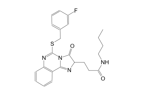 N-butyl-3-{5-[(3-fluorobenzyl)sulfanyl]-3-oxo-2,3-dihydroimidazo[1,2-c]quinazolin-2-yl}propanamide