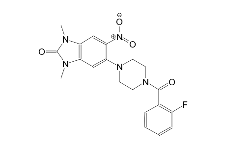 2H-benzimidazol-2-one, 5-[4-(2-fluorobenzoyl)-1-piperazinyl]-1,3-dihydro-1,3-dimethyl-6-nitro-