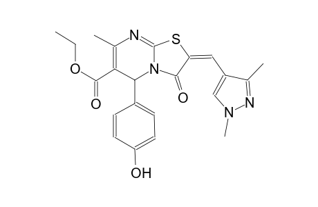 ethyl (2E)-2-[(1,3-dimethyl-1H-pyrazol-4-yl)methylene]-5-(4-hydroxyphenyl)-7-methyl-3-oxo-2,3-dihydro-5H-[1,3]thiazolo[3,2-a]pyrimidine-6-carboxylate