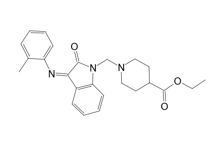 1-(2-oxo-3-O-tolylimino-2,3-dihydro-indol-1-ylmethyl)-piperidine-4-carboxylic acid ethyl ester