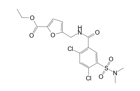 5-[[[[2,4-dichloro-5-(dimethylsulfamoyl)phenyl]-oxomethyl]amino]methyl]-2-furancarboxylic acid ethyl ester