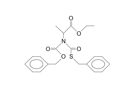 N-Benzyloxycarbonyl-N-benzylthiocarbonyl-alanine ethyl ester