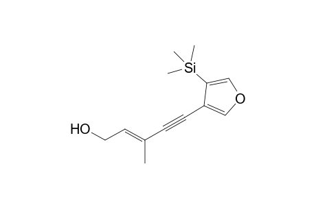 3-(Trimethylsilyl)-4-[(trans)-5'-hydroxy-3'-methyl-3'-penten-1'-ynyl]furan