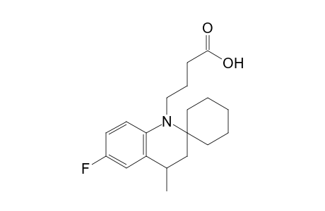 6-Fluoro-N-(.gamma.-Carboxypropyl)-3,4-dihydro-4-methylspiro[quinoline-2,1'-cyclohexane]