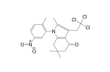 4H-indol-4-one, 1,5,6,7-tetrahydro-2,6,6-trimethyl-1-(2-methyl-5-nitrophenyl)-3-(2,2,2-trichloroethyl)-